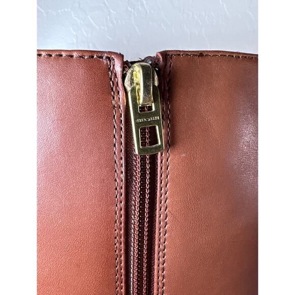 Coach Essex Women Brown Leather TALL Knee High HARNESS Fashion RIDING Boots 6.5B - Picture 4 of 8